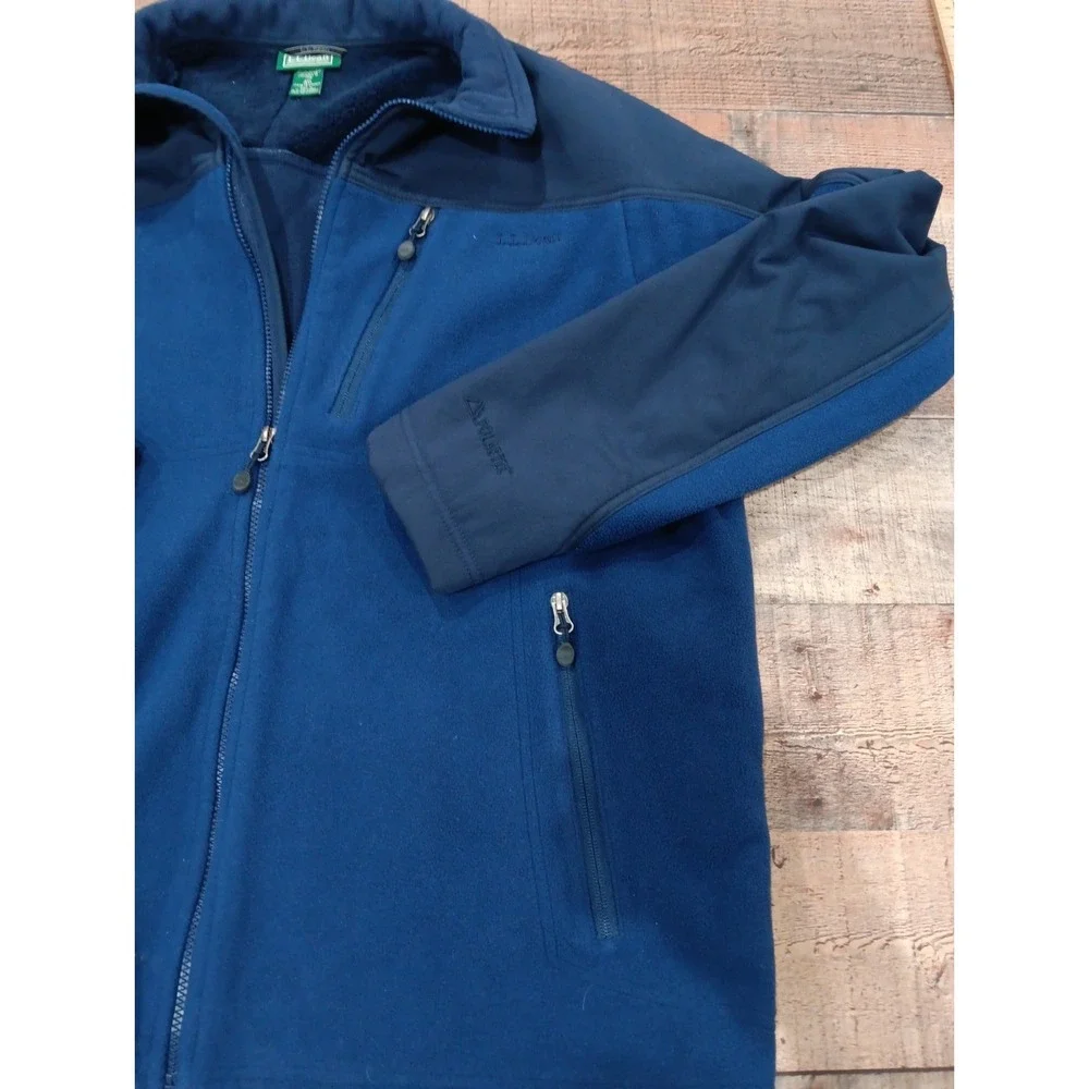Men's L.L. Bean Thinsulate Flex Insulation Full Zip  2XL Tall Polartec Blue 2800